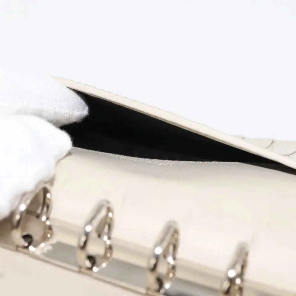 GUCCI GG Canvas Guccissima Day Planner Cover Leather White
